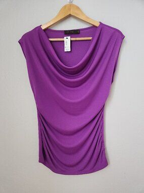 The Limited Fuschia Drape SleevelessTop Womens Size Small
